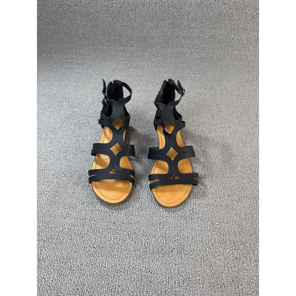 Steve Madden Sandals Flat Black Size 7.5 - Picture 6 of 8